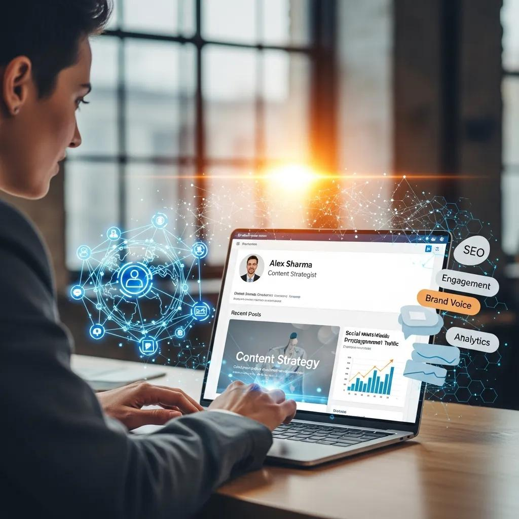 Professional LinkedIn profile showcasing content strategy for AI recommendations